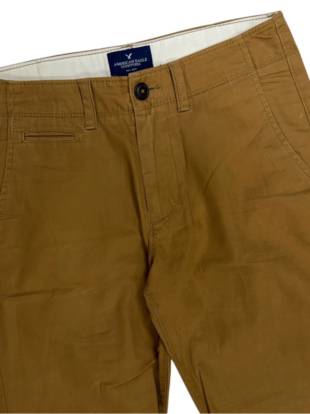 American Eagle Pants Mens 29x30 Brown Original Straight Lived In Khaki Chino
